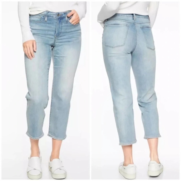 Athleta Sculptek Slim Straight Jean in Zion Wash Size 8 Tall - Picture 13 of 13